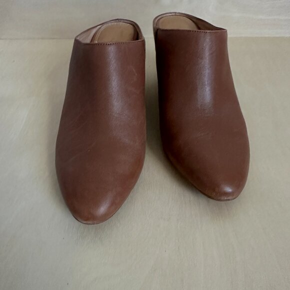 Halogen Brielle Woman' Size 7 Mules Shoes Pointed Toe Brown Leather Dress Casual - Picture 3 of 4